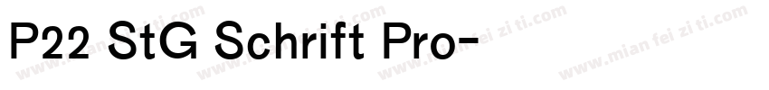 P22 StG Schrift Pro字体转换